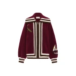 Alemais Mokshini Zip Up Cardigan  Sustainable Knitwear with Alemais print -  Luxury Handbags Australian Designer