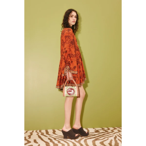 Alemais Monkey Dance Mini Dress  Sustainable Dresses with Alemais print -  Luxury Handbags Australian Designer