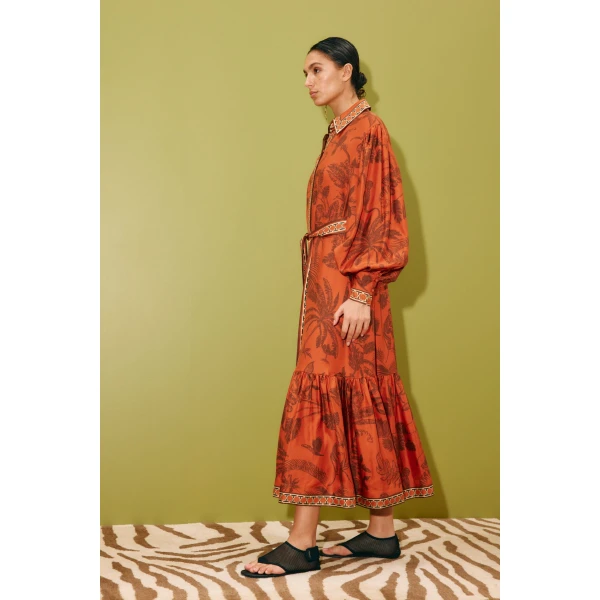 Alemais Monkey Dance Silk Shirtdress  Sustainable Dresses with Alemais print -  Luxury Handbags Australian Designer