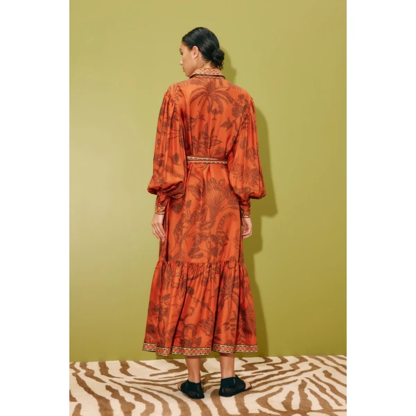 Alemais Monkey Dance Silk Shirtdress  Sustainable Dresses with Alemais print -  Luxury Handbags Australian Designer
