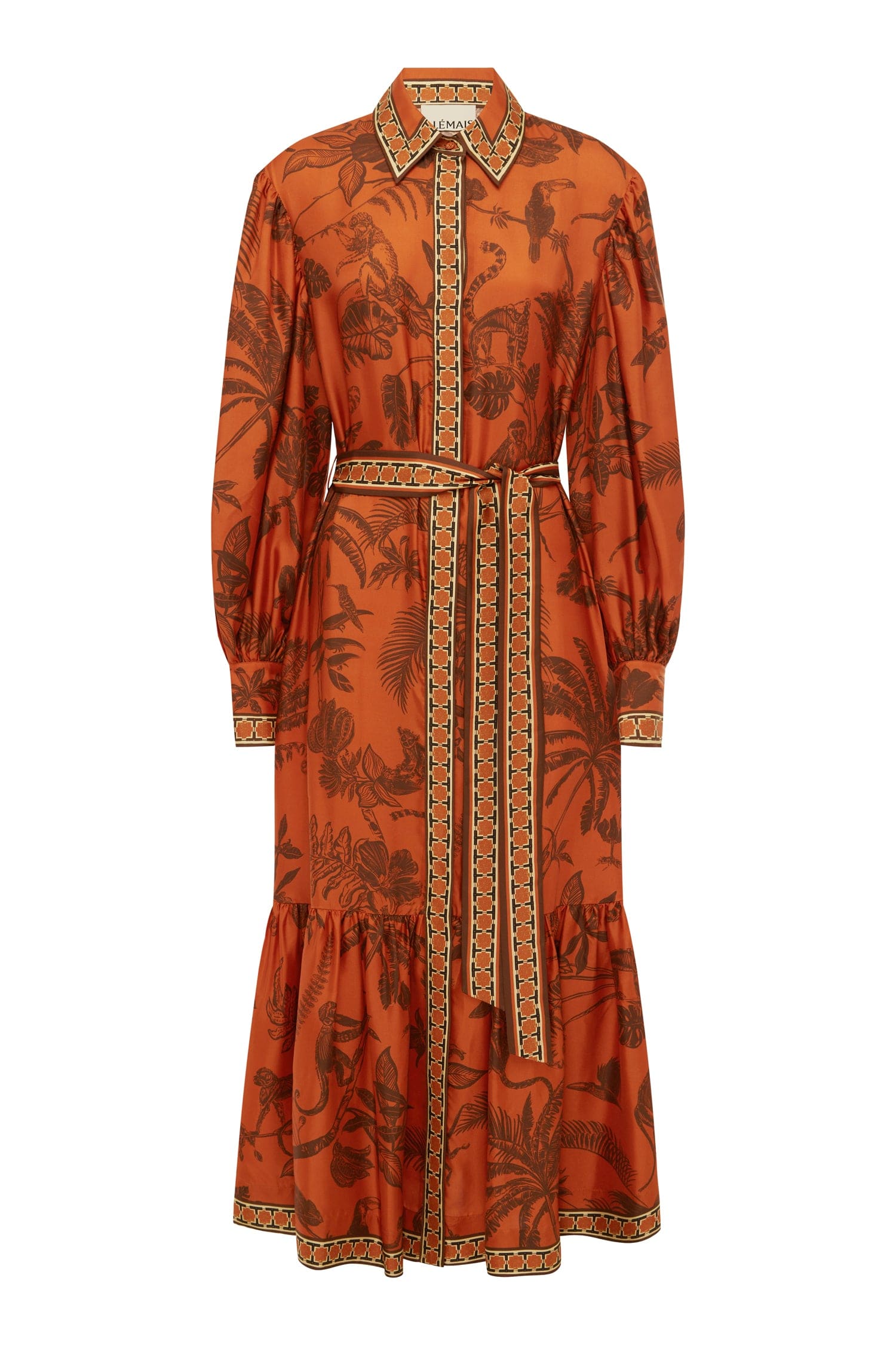 Alemais Monkey Dance Silk Shirtdress  Sustainable Dresses with Alemais print -  Luxury Handbags Australian Designer