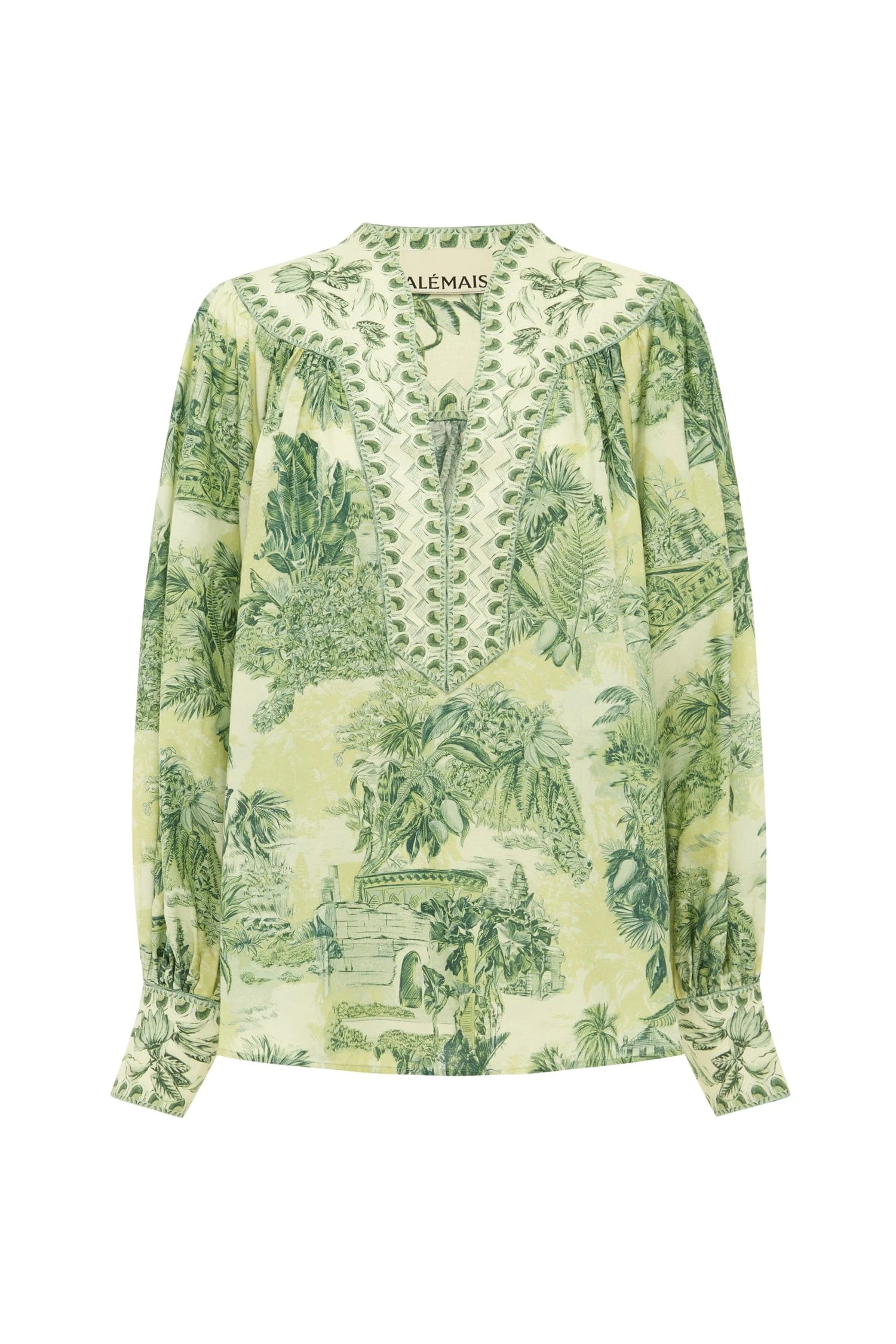 Sara Blouse by Alemais - Tops Alemais Sara Blouse Sustainable Tops with Alemais print - Luxury Handbags Australian Designer
