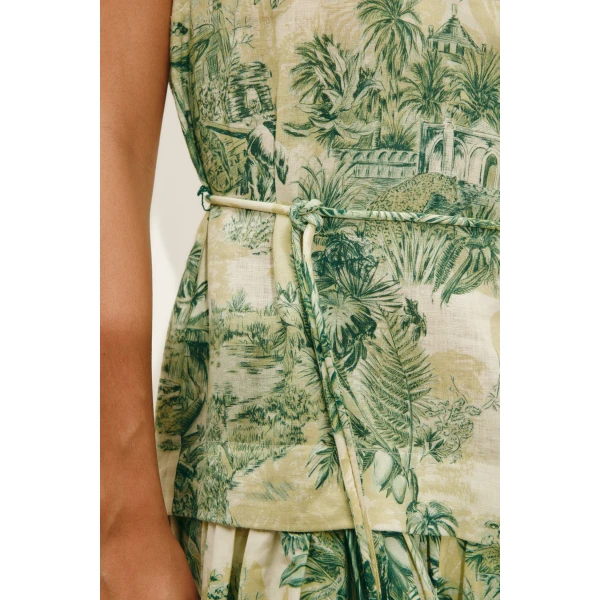 Alemais Sara Midi Dress  Sustainable Dresses with Alemais print -  Luxury Handbags Australian Designer