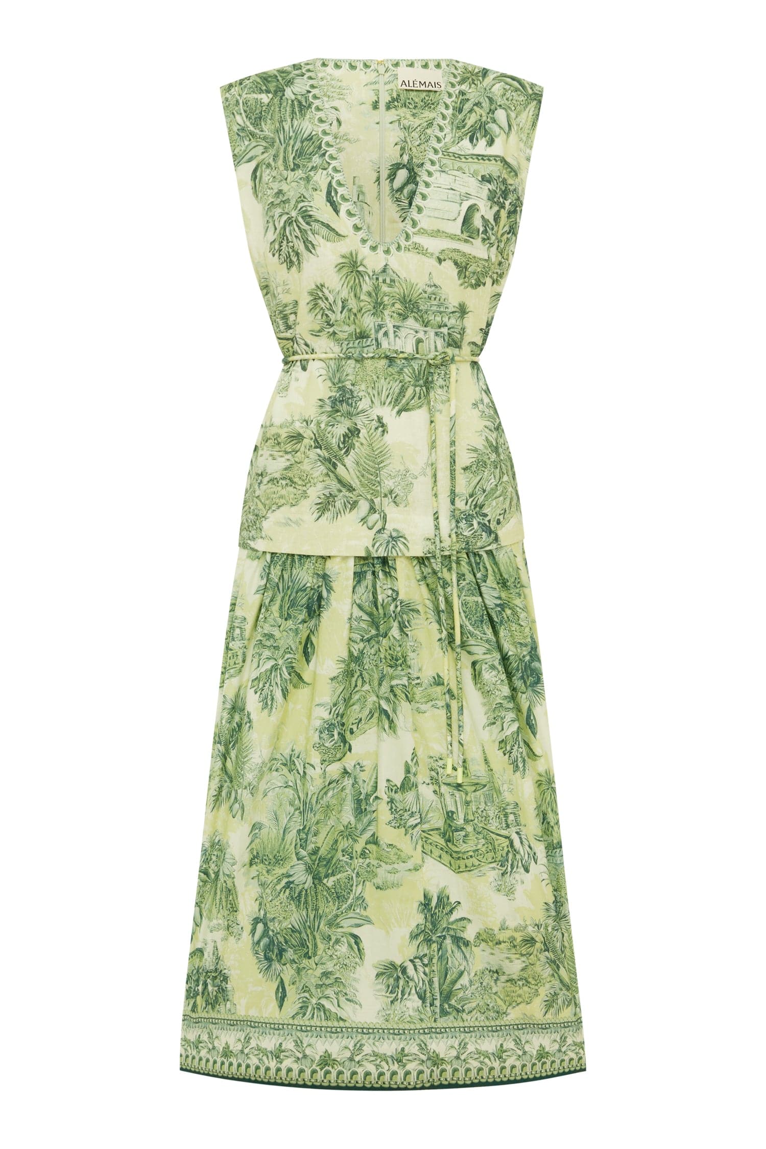 Alemais Sara Midi Dress  Sustainable Dresses with Alemais print -  Luxury Handbags Australian Designer
