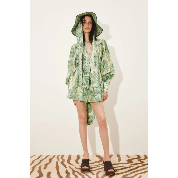 Alemais Sara Mini Dress  Sustainable Dresses with Alemais print -  Luxury Handbags Australian Designer