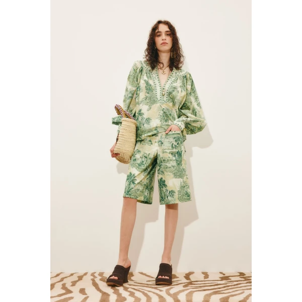 Alemais Sara Short  Sustainable Shorts with Alemais print -  Luxury Handbags Australian Designer
