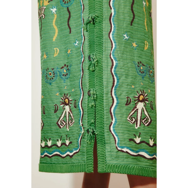 Alemais Sun Dancer Midi Dress  Sustainable Dresses with Alemais print -  Luxury Handbags Australian Designer