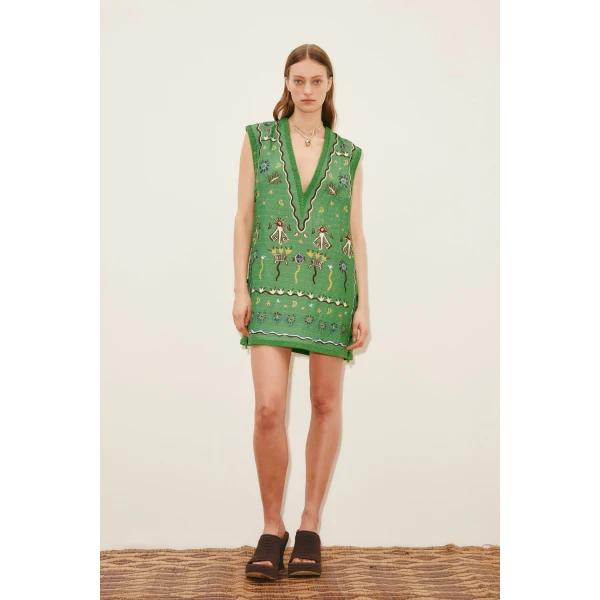 Alemais Sun Dancer Mini Dress  Sustainable Dresses with Alemais print -  Luxury Handbags Australian Designer