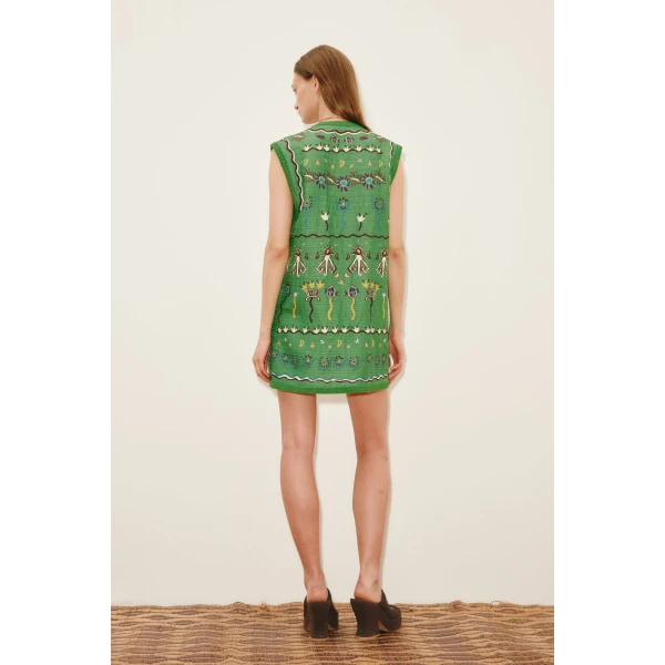 Alemais Sun Dancer Mini Dress  Sustainable Dresses with Alemais print -  Luxury Handbags Australian Designer