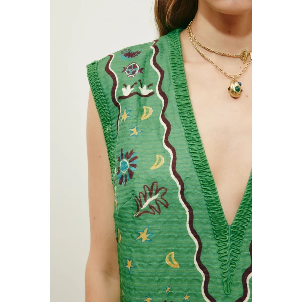 Alemais Sun Dancer Mini Dress  Sustainable Dresses with Alemais print -  Luxury Handbags Australian Designer