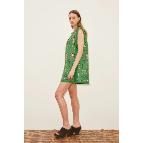 Alemais Sun Dancer Mini Dress  Sustainable Dresses with Alemais print -  Luxury Handbags Australian Designer