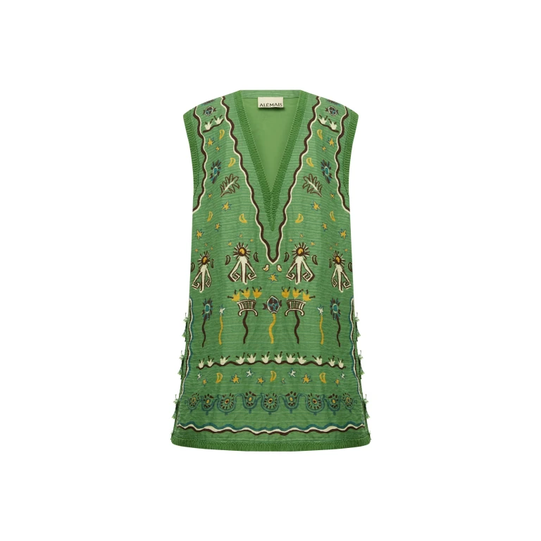 Alemais Sun Dancer Mini Dress  Sustainable Dresses with Alemais print -  Luxury Handbags Australian Designer