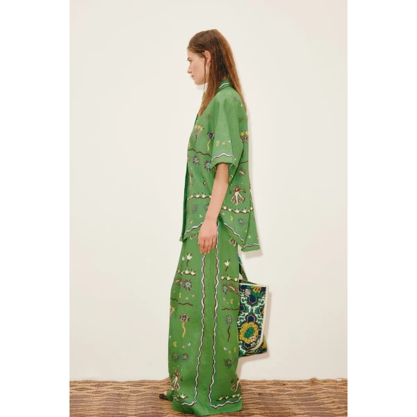 Alemais Sun Dancer Pant  Sustainable Pants with Alemais print -  Luxury Handbags Australian Designer