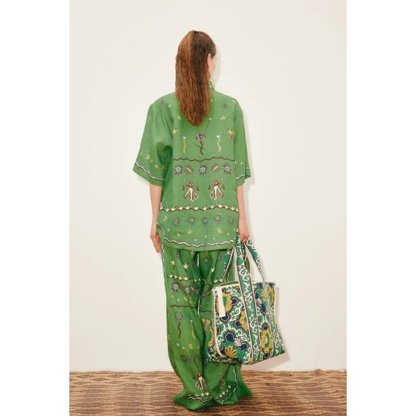 Alemais Sun Dancer Pant  Sustainable Pants with Alemais print -  Luxury Handbags Australian Designer