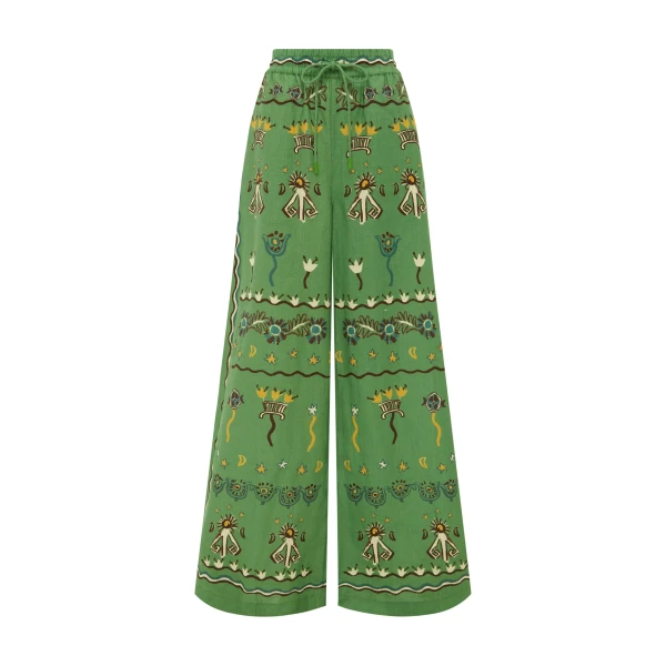 Alemais Sun Dancer Pant  Sustainable Pants with Alemais print -  Luxury Handbags Australian Designer