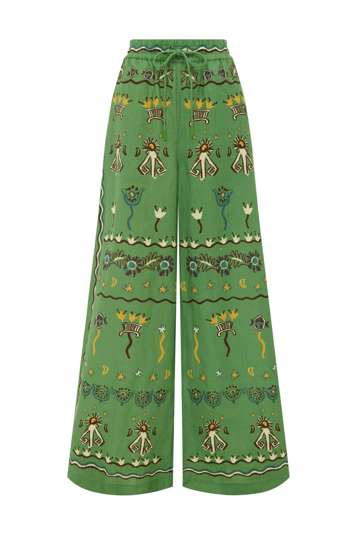 Sun Dancer Pant by Alemais - Pants Alemais Sun Dancer Pant Sustainable Pants with Alemais print - Luxury Handbags Australian Designer