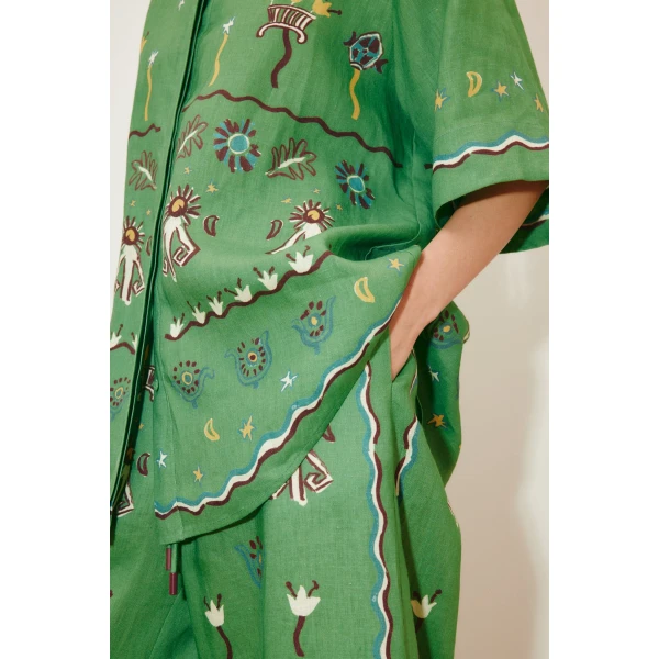 Alemais Sun Dancer Shirt  Sustainable Tops with Alemais print -  Luxury Handbags Australian Designer
