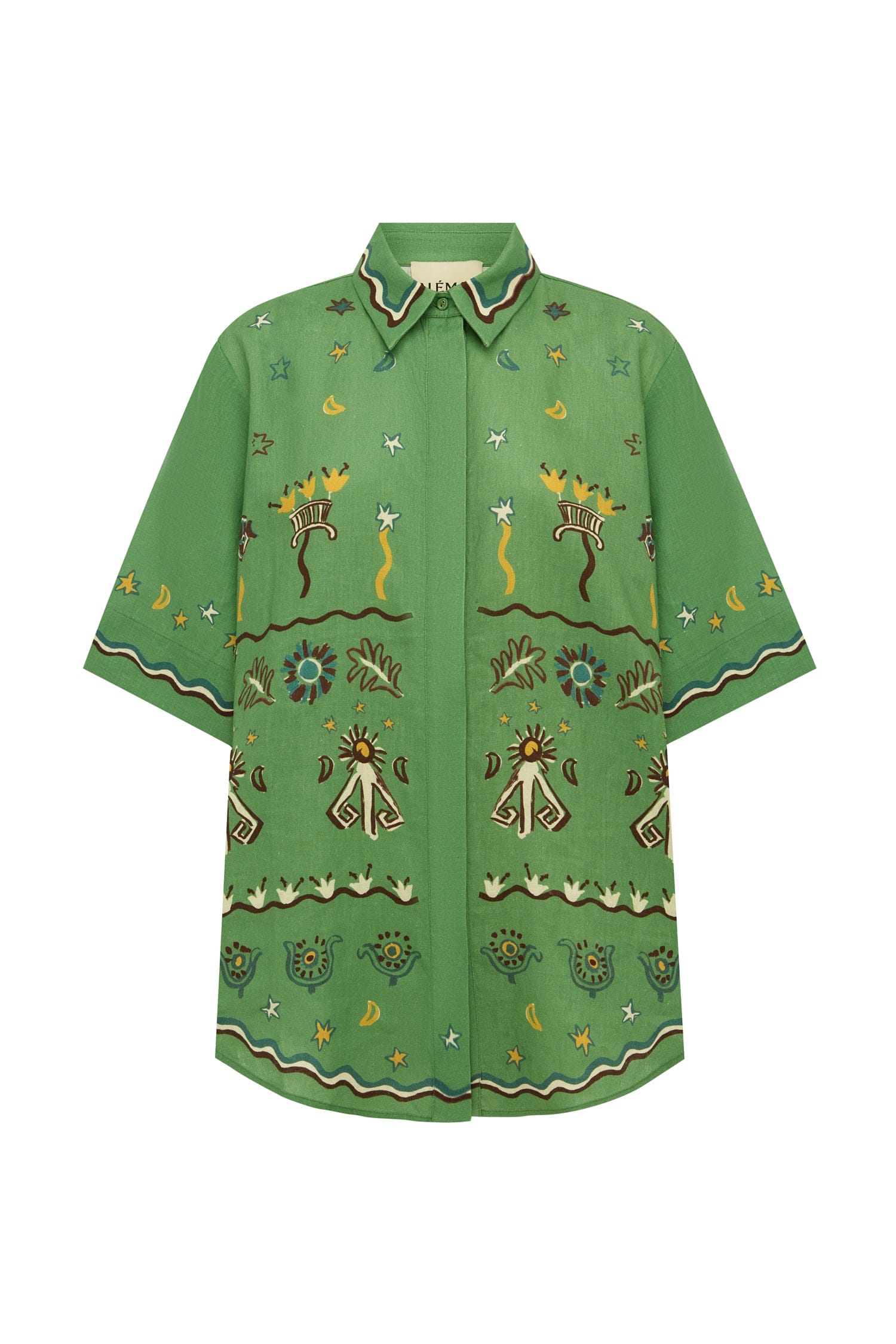 Alemais Sun Dancer Shirt  Sustainable Tops with Alemais print -  Luxury Handbags Australian Designer