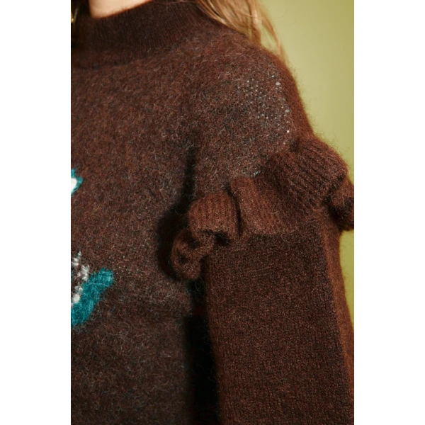Alemais Sun Dancer Sweater  Sustainable Knitwear with Alemais print -  Luxury Handbags Australian Designer