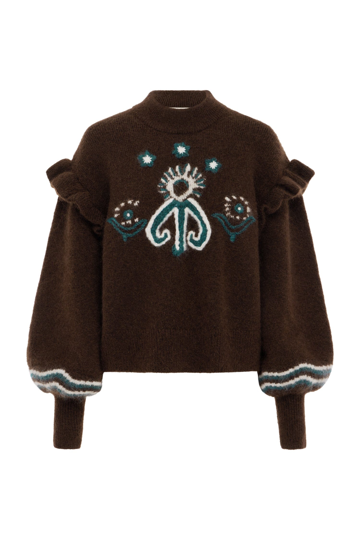 Alemais Sun Dancer Sweater  Sustainable Knitwear with Alemais print -  Luxury Handbags Australian Designer