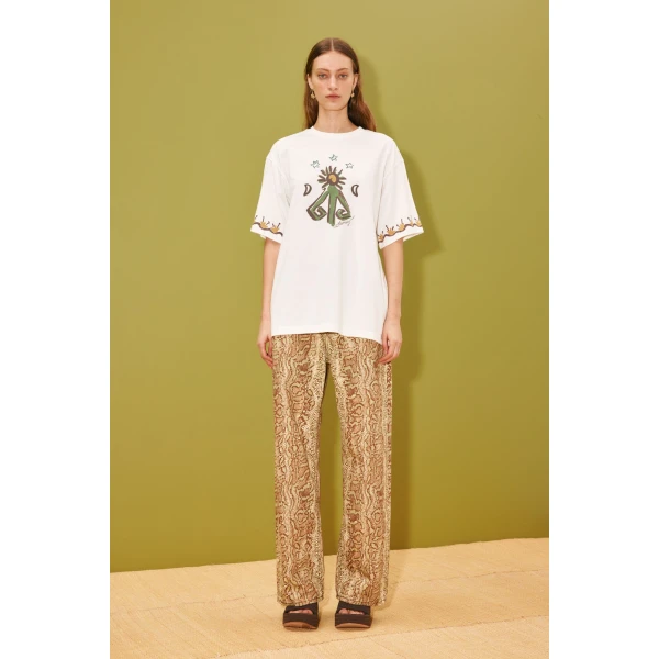 Alemais Sun Dancer Tee  Sustainable Tops with Alemais print -  Luxury Handbags Australian Designer