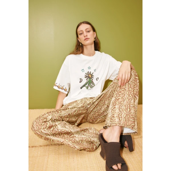 Alemais Sun Dancer Tee  Sustainable Tops with Alemais print -  Luxury Handbags Australian Designer