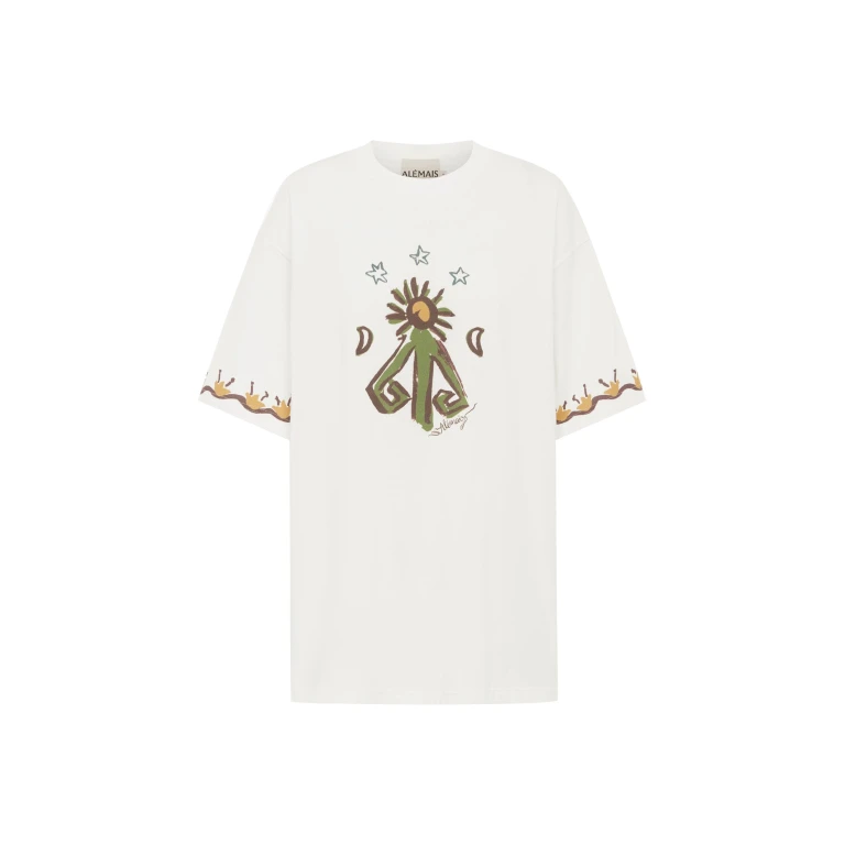 Alemais Sun Dancer Tee  Sustainable Tops with Alemais print -  Luxury Handbags Australian Designer
