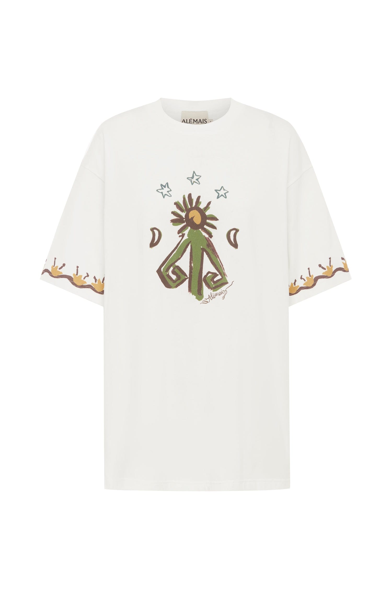 Alemais Sun Dancer Tee  Sustainable Tops with Alemais print -  Luxury Handbags Australian Designer