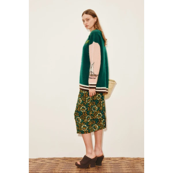 Alemais Toucan Tango Cardigan  Sustainable Knitwear with Alemais print -  Luxury Handbags Australian Designer