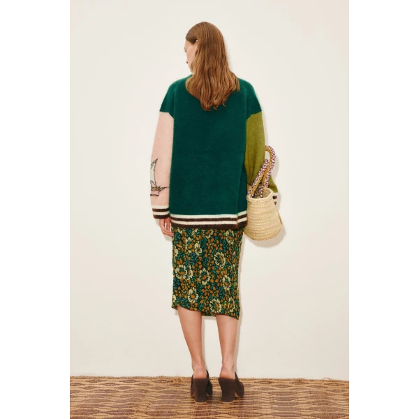 Alemais Toucan Tango Cardigan  Sustainable Knitwear with Alemais print -  Luxury Handbags Australian Designer