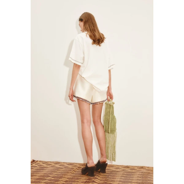 Alemais Toucan Tango Embroidered Pocket Tee  Sustainable Tops with Alemais print -  Luxury Handbags Australian Designer