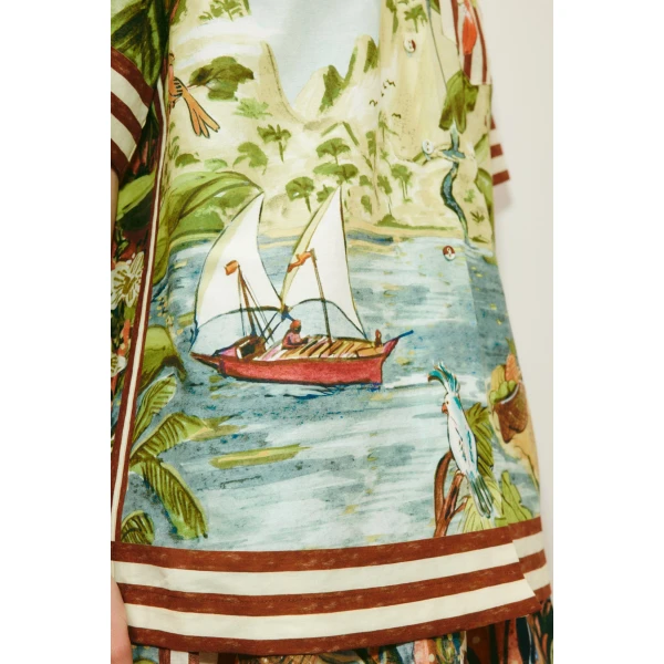 Alemais Toucan Tango Short  Sustainable Shorts with Alemais print -  Luxury Handbags Australian Designer