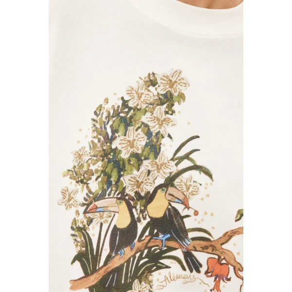 Alemais Toucan Tango Tee  Sustainable Tops with Alemais print -  Luxury Handbags Australian Designer