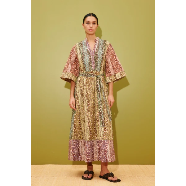 Alemais Varna Midi Dress  Sustainable Dresses with Alemais print -  Luxury Handbags Australian Designer