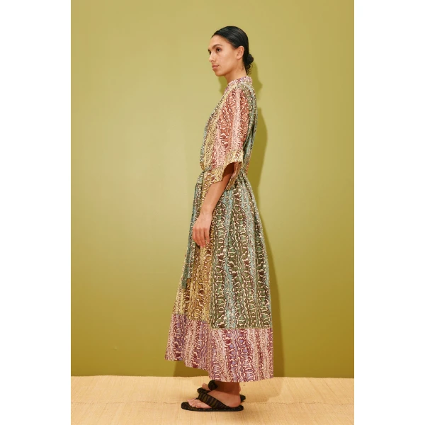 Alemais Varna Midi Dress  Sustainable Dresses with Alemais print -  Luxury Handbags Australian Designer