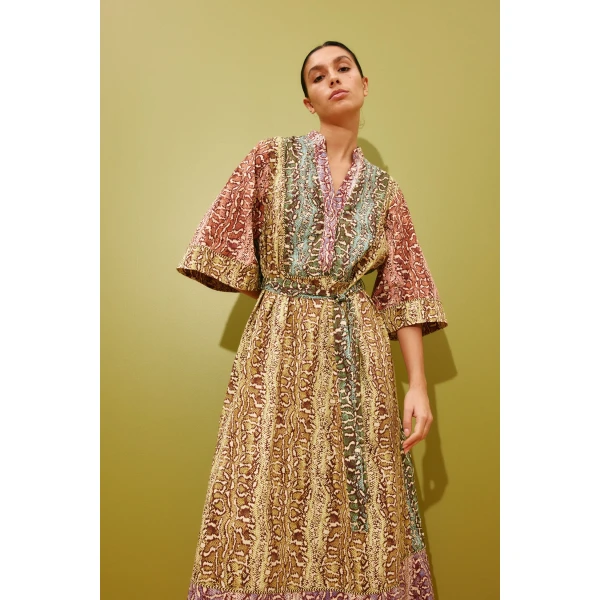 Alemais Varna Midi Dress  Sustainable Dresses with Alemais print -  Luxury Handbags Australian Designer