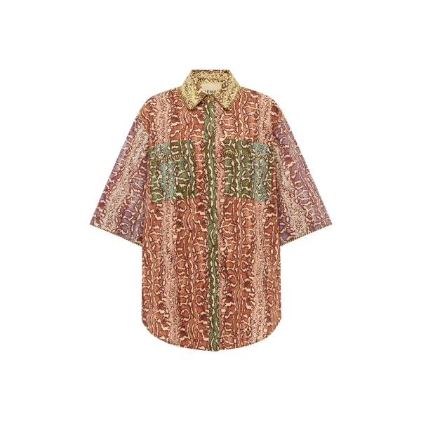 Alemais Varna Shirt  Sustainable Tops with Alemais print -  Luxury Handbags Australian Designer
