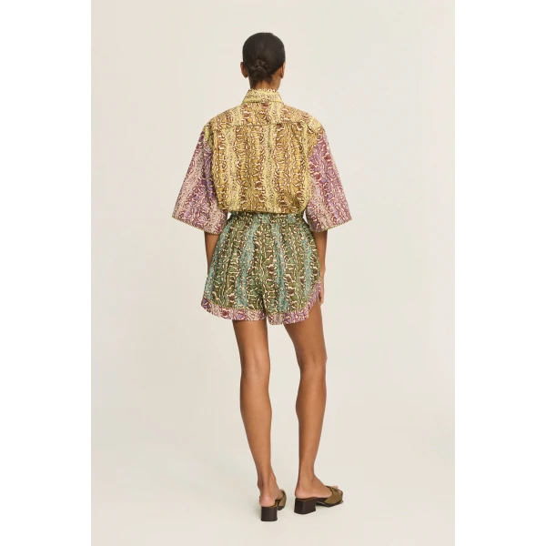 Alemais Varna Short  Sustainable Shorts with Alemais print -  Luxury Handbags Australian Designer