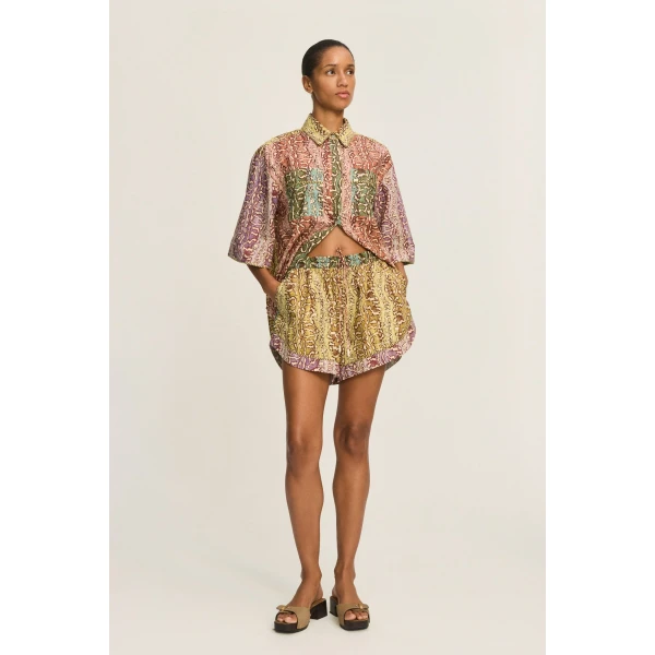 Alemais Varna Short  Sustainable Shorts with Alemais print -  Luxury Handbags Australian Designer