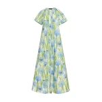 Oscar de la Renta Allium Cotton Poplin Caftan - Oscar de la Renta Dresses - American Couture - Shop at Luxury Shoes 