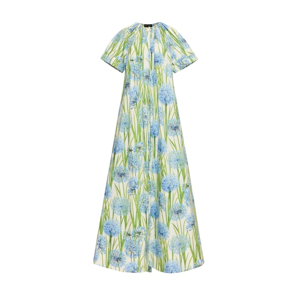 Oscar de la Renta Allium Cotton Poplin Caftan - Oscar de la Renta Dresses - American Couture - Shop at Luxury Shoes 