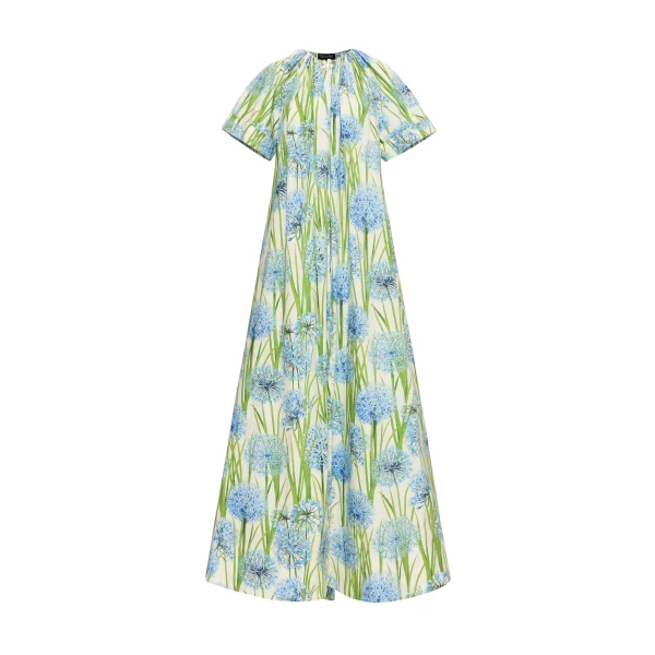 Oscar de la Renta Allium Cotton Poplin Caftan - Oscar de la Renta Dresses - American Couture - Shop at Luxury Shoes 