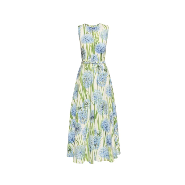 Oscar de la Renta Allium Cotton Poplin Dress - Oscar de la Renta Dresses - American Couture - Shop at Luxury Shoes 