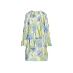 Oscar de la Renta Allium Cotton Poplin Long Sleeve Shift Dress - Oscar de la Renta Dresses - American Couture - Shop at Luxury Shoes 