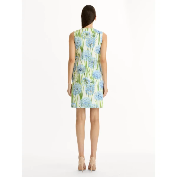 Oscar de la Renta Allium Cotton Poplin Sleeveless Shift Dress - Oscar de la Renta Dresses - American Couture - Shop at Luxury Shoes 