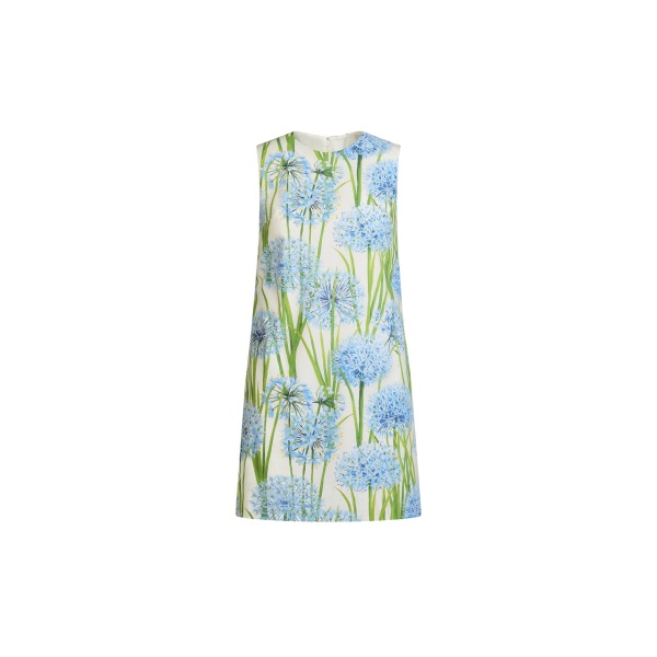 Oscar de la Renta Allium Cotton Poplin Sleeveless Shift Dress - Oscar de la Renta Dresses - American Couture - Shop at Luxury Shoes 