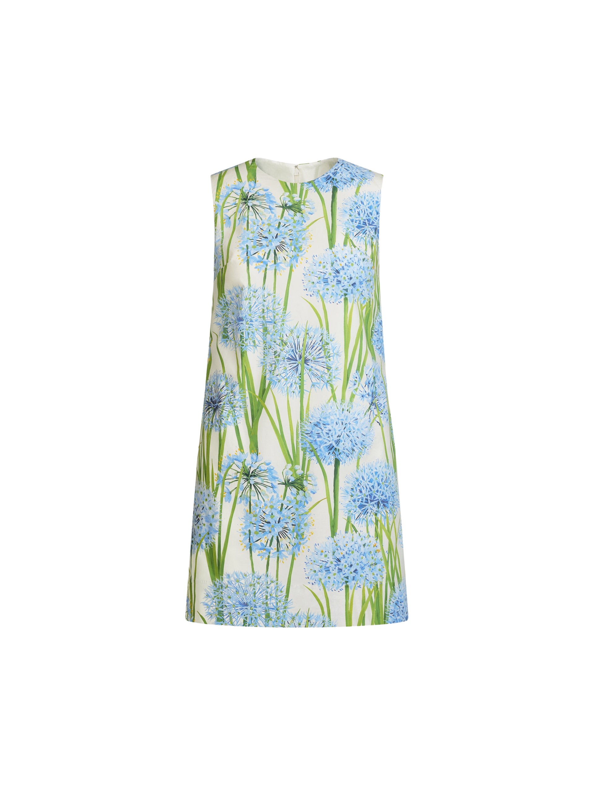 Oscar de la Renta Allium Cotton Poplin Sleeveless Shift Dress - Oscar de la Renta Dresses - American Couture - Shop at Luxury Shoes 