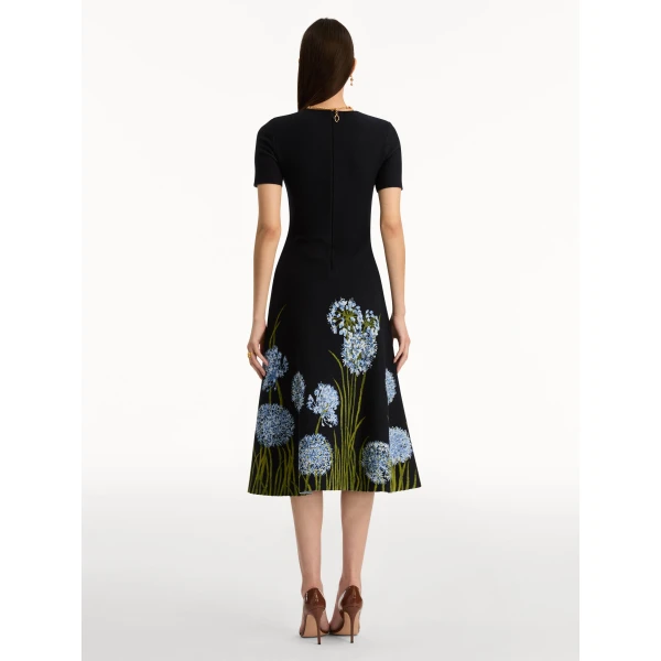 Oscar de la Renta Allium Jacquard Knit Dress - Oscar de la Renta Dresses - American Couture - Shop at Luxury Shoes 