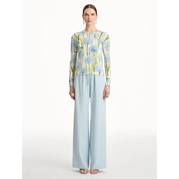Oscar de la Renta Allium Printed Cardigan - Oscar de la Renta Knitwear - American Couture - Shop at Luxury Shoes 
