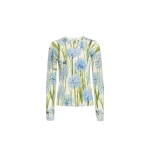 Oscar de la Renta Allium Printed Cardigan - Oscar de la Renta Knitwear - American Couture - Shop at Luxury Shoes 